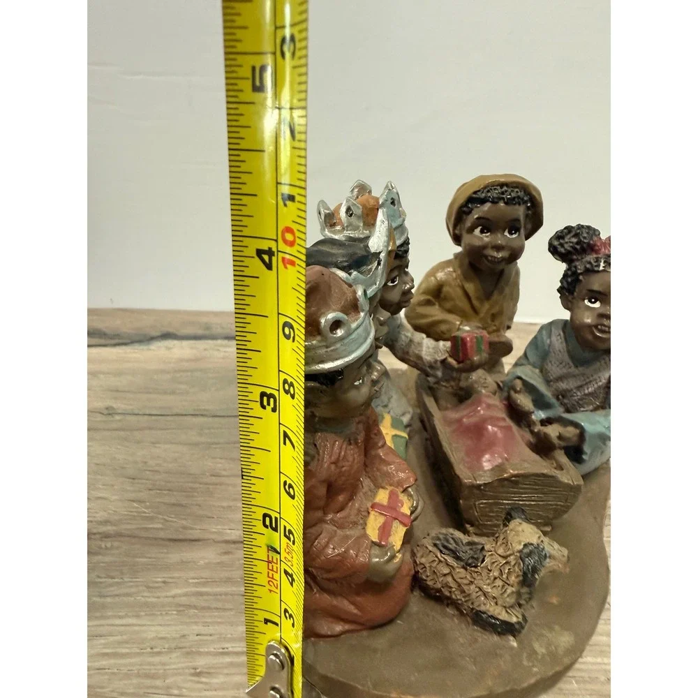 Vintage 1993 Young's Inc Treasures of the Heart Black Nativity Scene Figurine